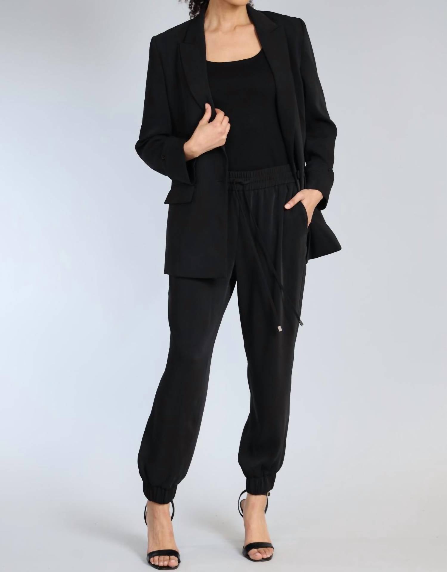 Lola & Sophie - Women's Button Cuff Blazer