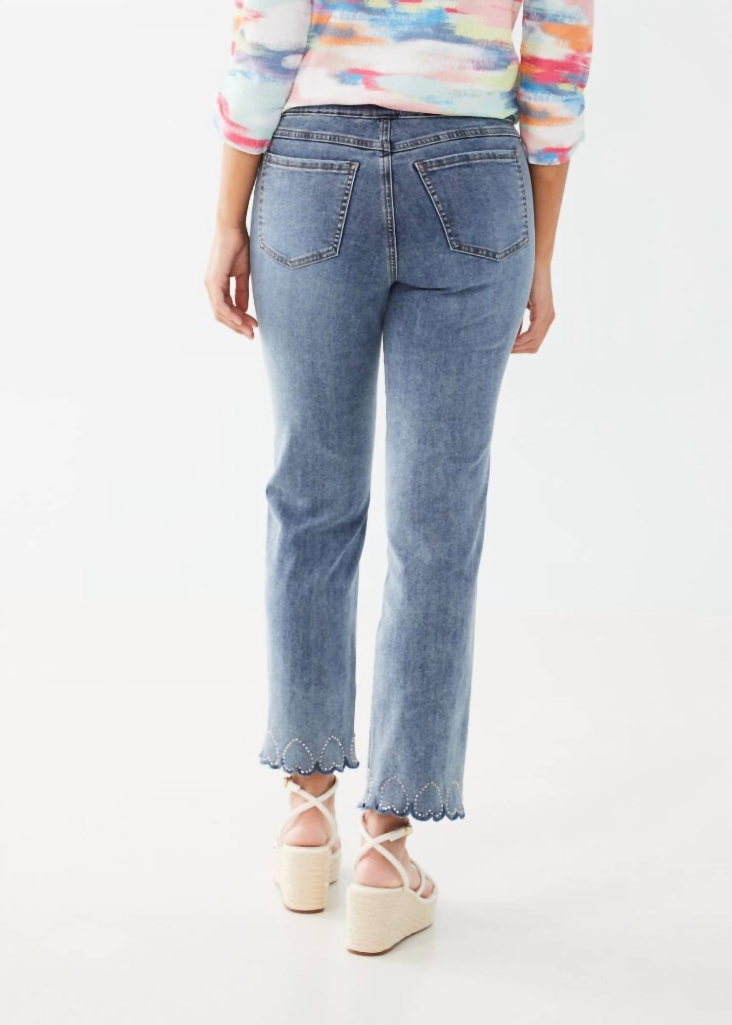 Fdj - Pari Pull-on Straight Ankle Jeans