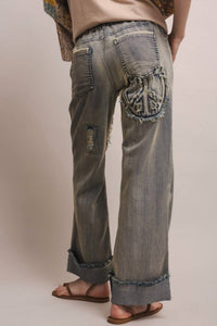 Blue Velvet - Peace Patch Denim Jeans