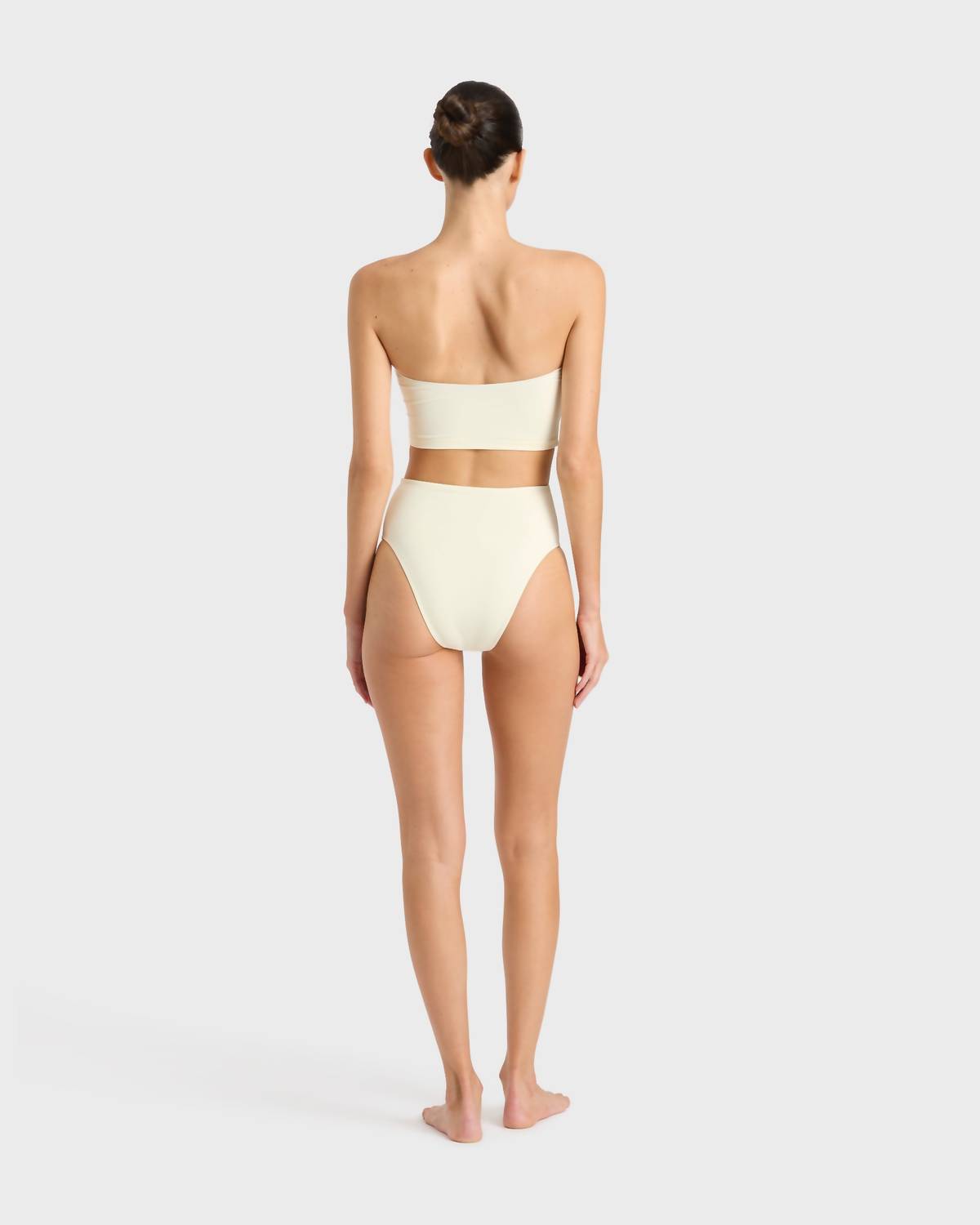 BONDI BORN Poppy Bikini Bottom in porcelain - women's swimwear - detail view