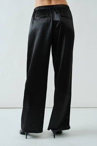 Aaron & Amber - Milo Satin Comfy Straight Pants