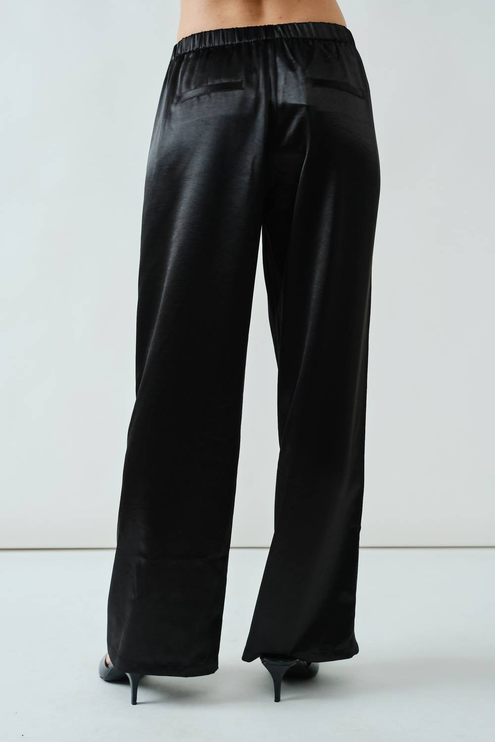 Aaron & Amber - Milo Satin Comfy Straight Pants
