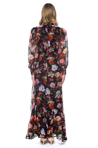 Tolani Jakayla Blossom Dress in black - women's dress - detail view