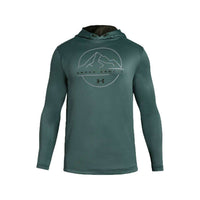 UNDER ARMOUR Men's Tech Terry Mtn Graphic Hoodie in toddy green - men's shirt
