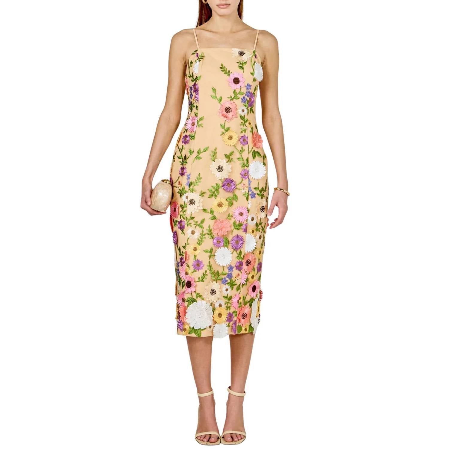 Endless Rose - Floral Embroidered Midi Dress