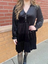 umgee Jude Rhinestone Mini Dress in black - women's dress