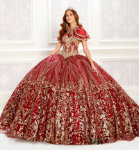 Princesa By Ariana Vara - Pleated Skirt Halter Neck Quince Gown