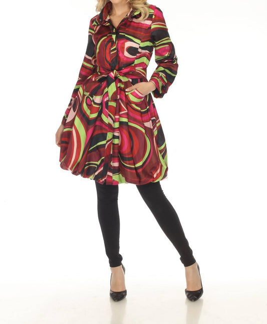 Samuel Dong - Bougainvillea Belted Water Resistant Bubble Trench Coat