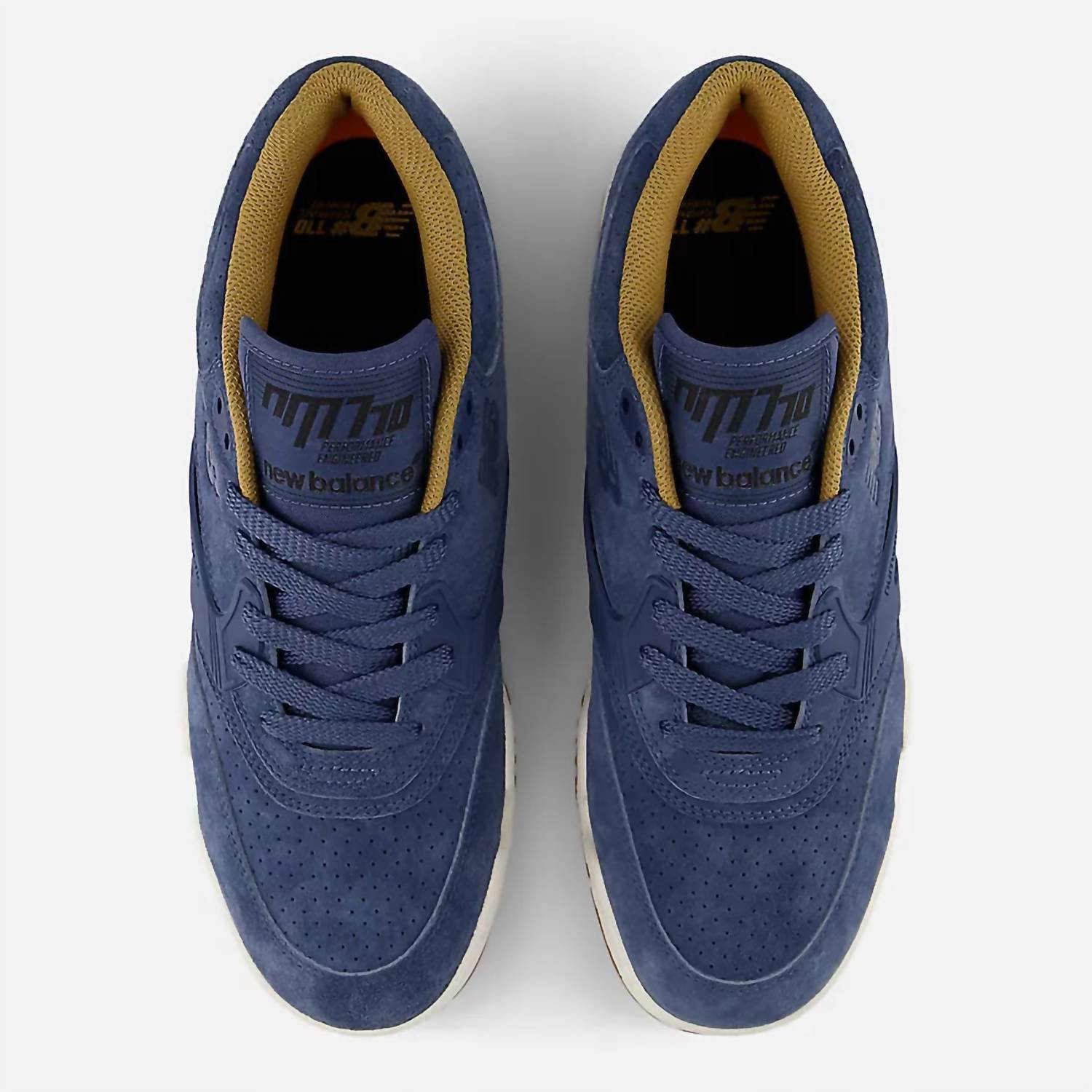 New Balance Men's Numeric 770 Shoes in vintage indigo w sea salt - men's sneaker - detail view