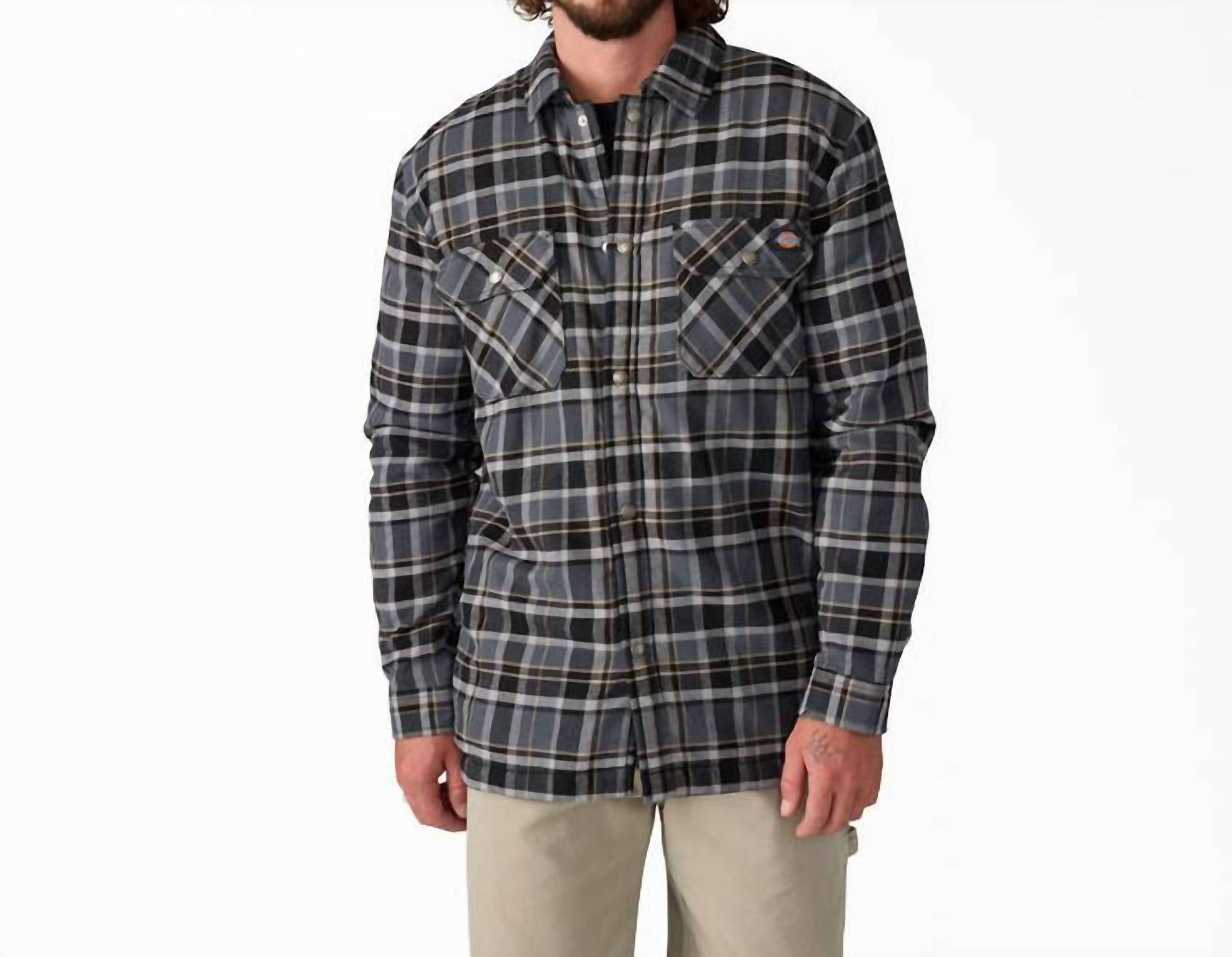 Dickies - Water Repellent Fleece-lined Flannel Shirt Jacket