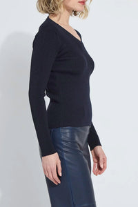 Lysse - Adette V-neck Ribbed Long Sleeve Top