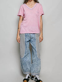 Pol - Hand-stitched Detail Slub Cotton Tee
