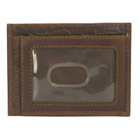STS Ranchwear Men's Croc Card Wallet in brown - men's bag - detail view