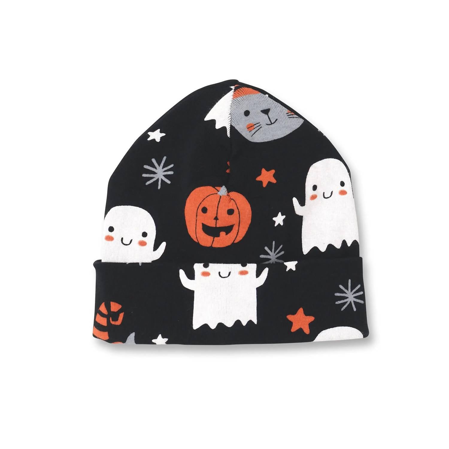Tesa Babe Tesa Babe "Pumpkin Party" Unisex Hat in black orange white - kids' accessory
