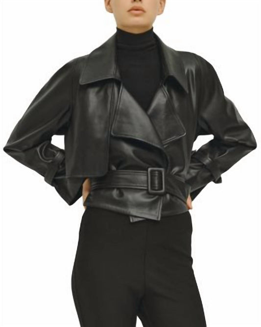 Elodie - Charlie Vegan Leather Crop Jacket