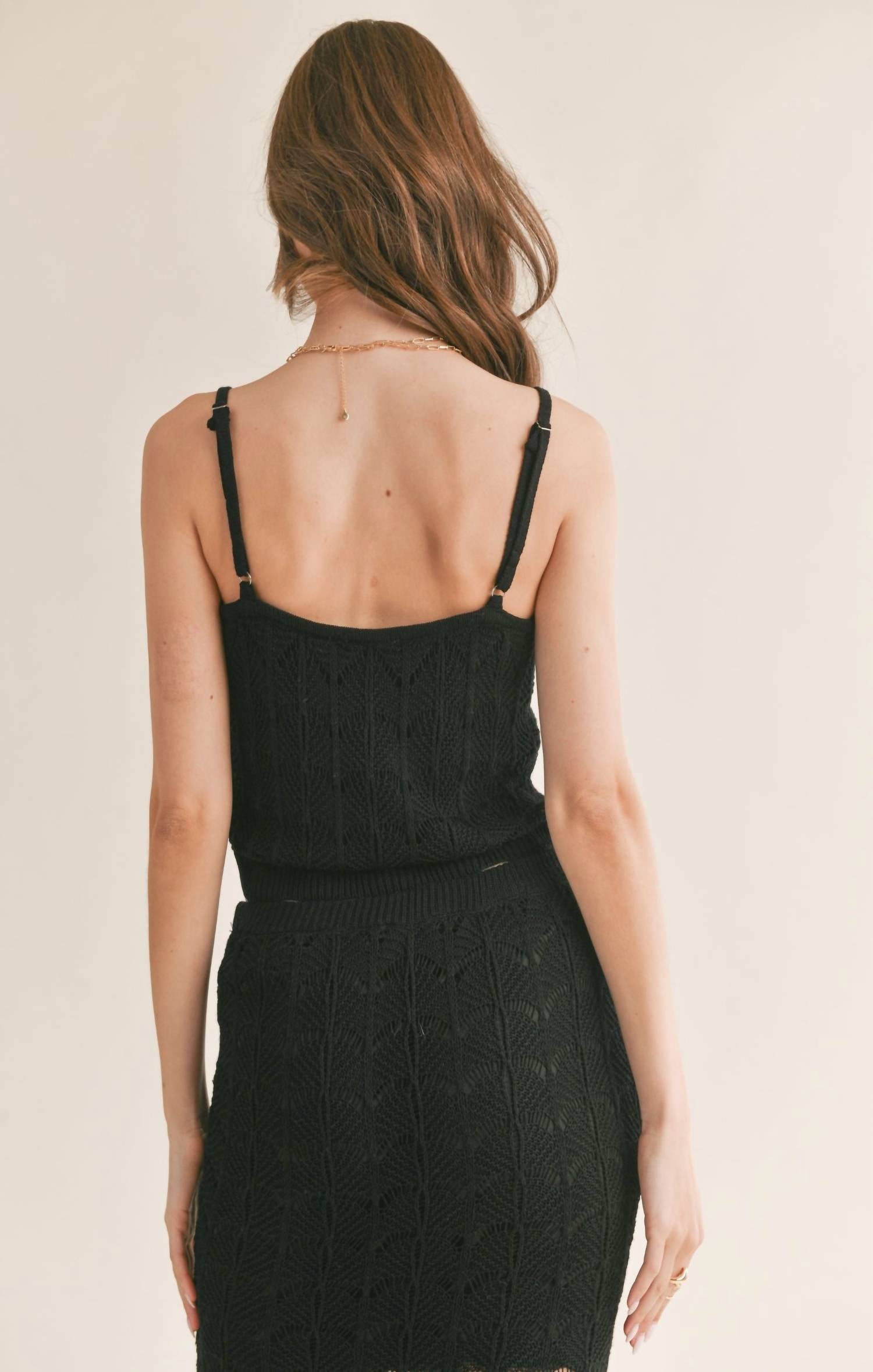 Sage The Label - Cappuccino Open Knit Tank Top