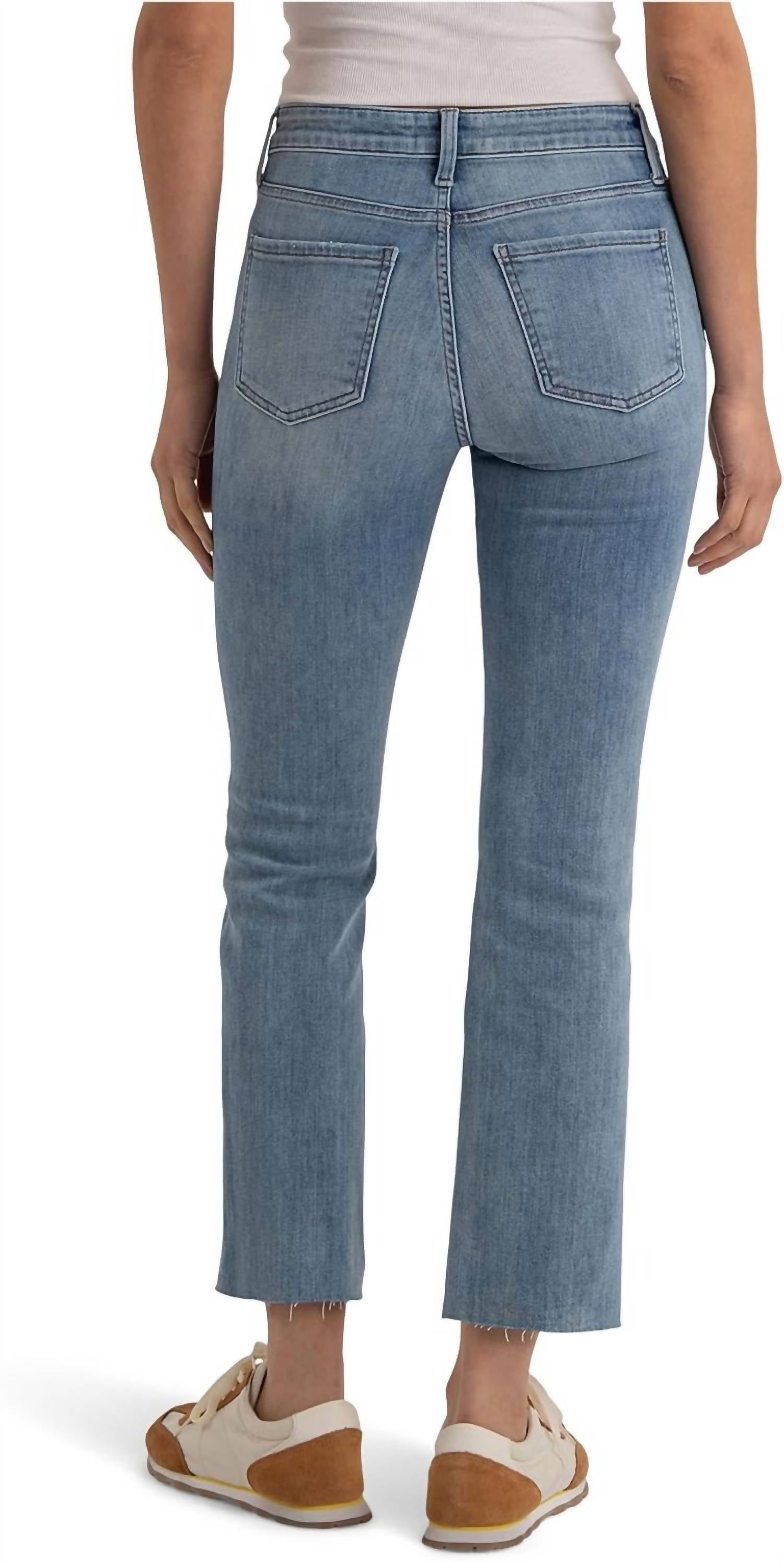 Kut From The Kloth - Kelsey High Rise Ankle Flare Jeans With Raw Hem
