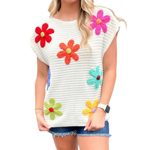 Bibi - Crochet Flower Power Top