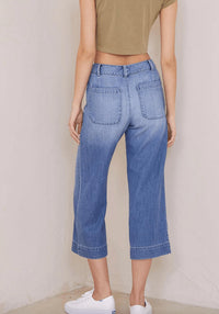 Bella Dahl Saige Wide Leg Crop Jeans in salt creek wash - women's pants - view 4