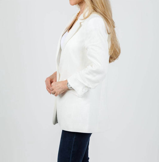 Cinq A Sept - Linen Suiting Kylie Blazer - Ivory