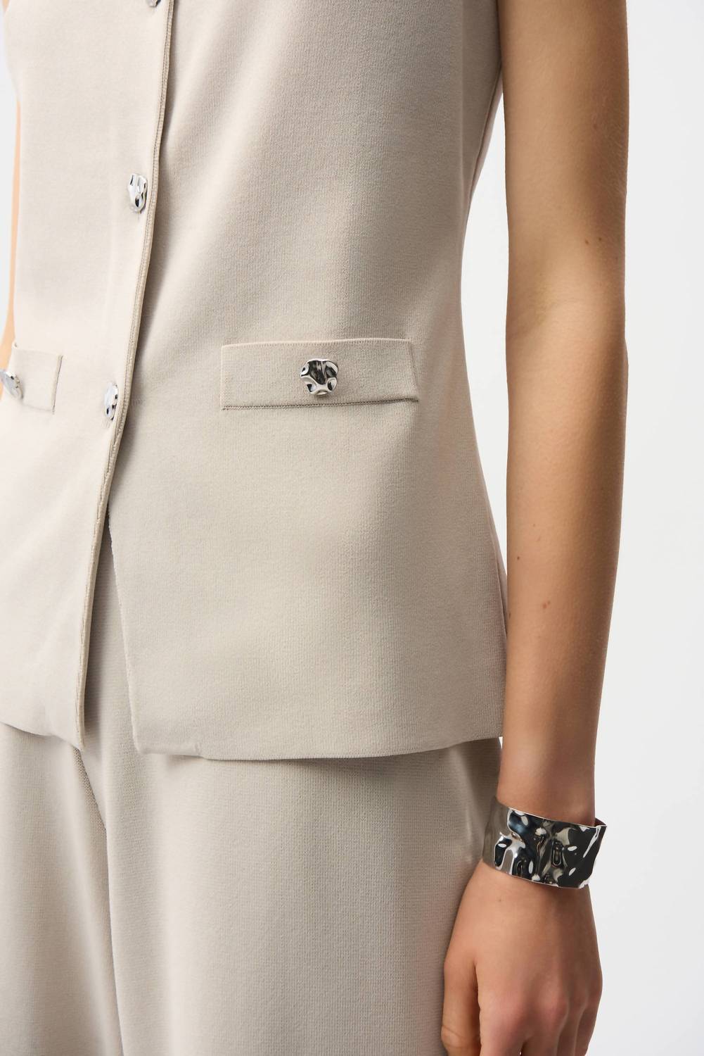 Joseph Ribkoff - Button Front Knitted Vest Top