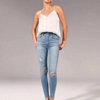 Abercrombie & Fitch - Ripped Ultra High Rise Super Skinny Jeans