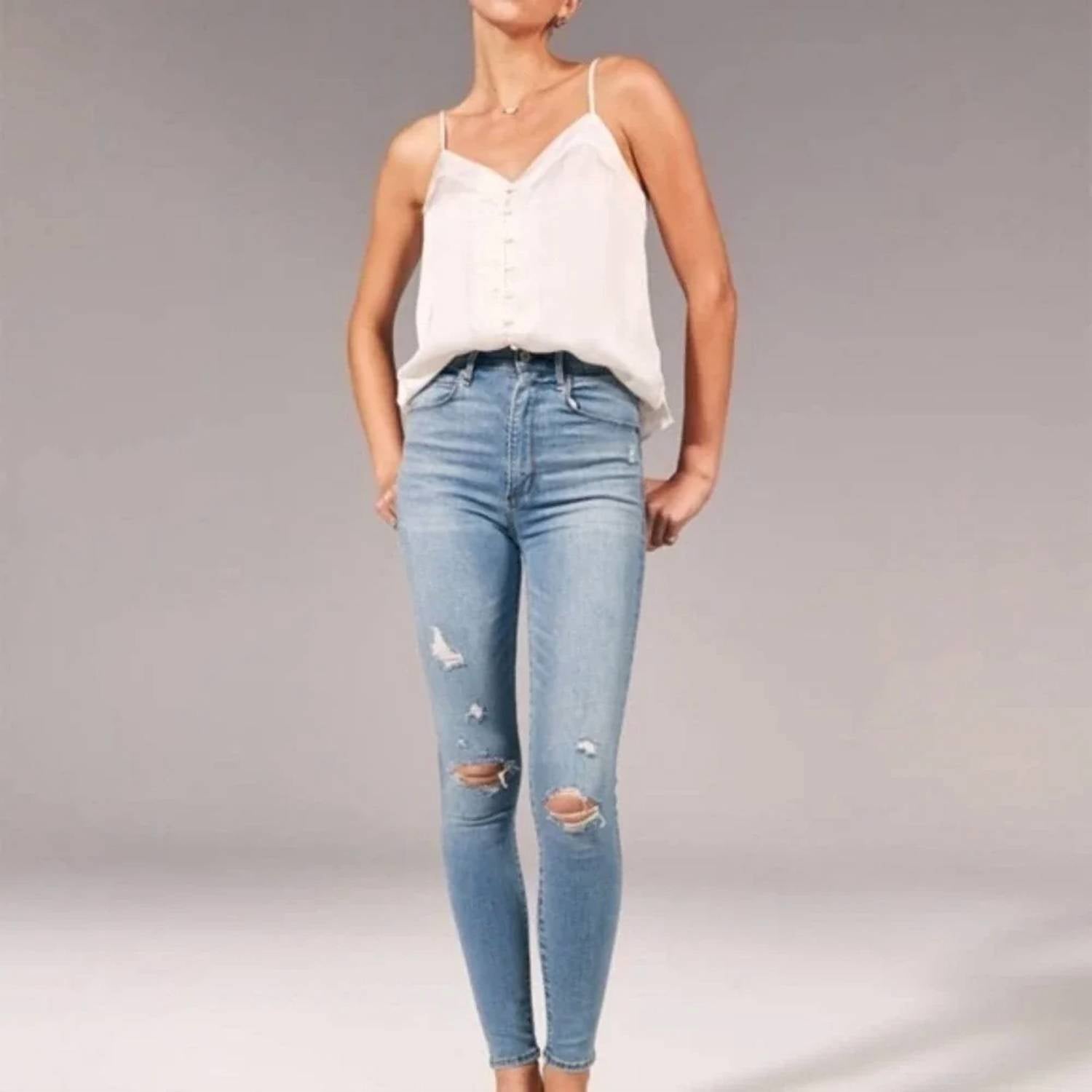Abercrombie & Fitch - Ripped Ultra High Rise Super Skinny Jeans