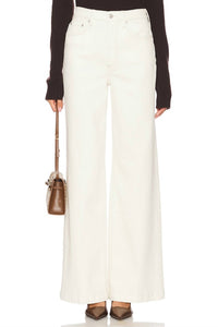 PISTOLA Lana High Rise Wide Leg Jeans in ecru - women's pants