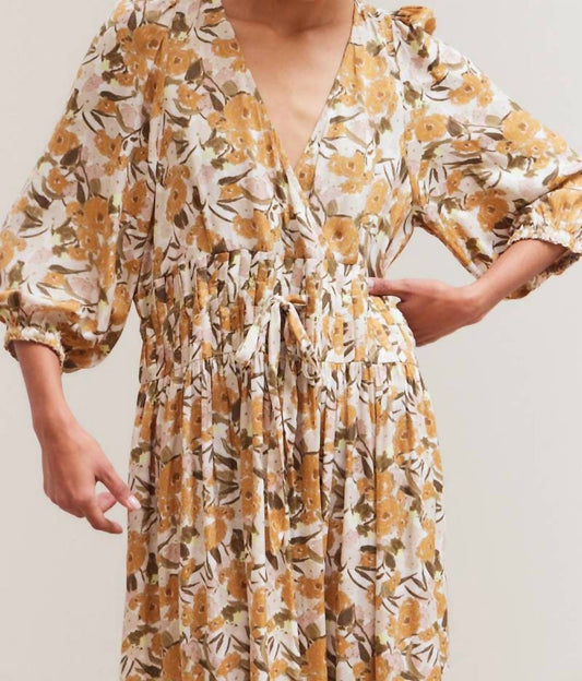 Grade & Gather - Floral Pleated Maxi Dress