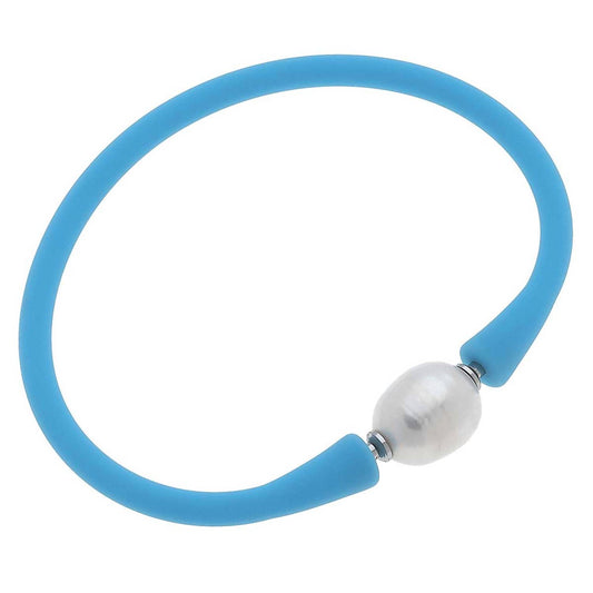 Canvas Style - Women's Bali Freshwater Pearl Silicone Bracelet