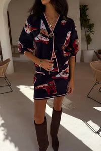 never fully dressed Cowboy Boots Jake Skirt in navy - women's skirt