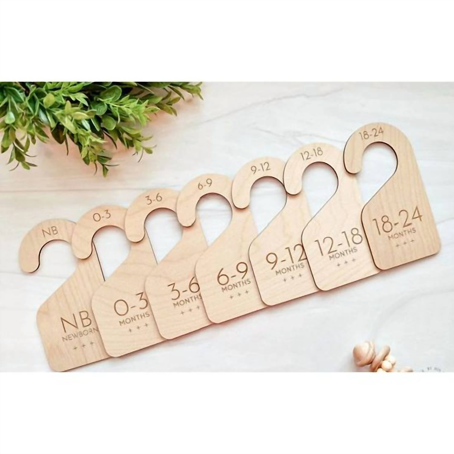 By His Saving Grace - Wood Baby Closet Dividers — 7-piece Set