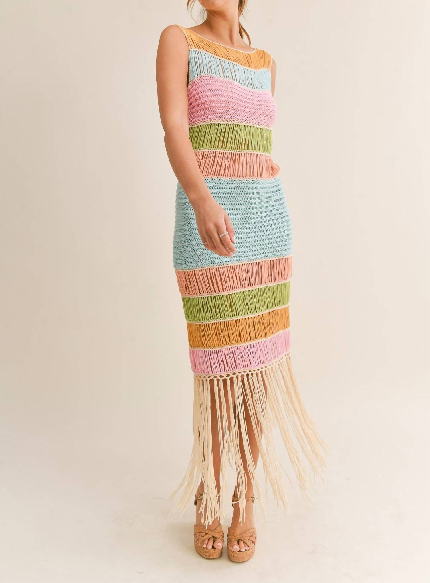 Mable - Astoria Fringed Crochet Dress