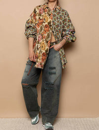 POL Shirt Jacket in floral - women's shirt - view 4
