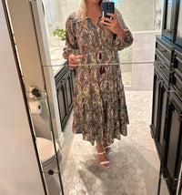 Floral Paisley Boho Chic Maxi Dress