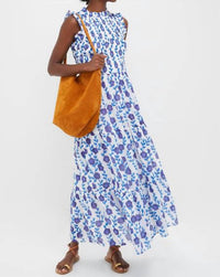 Oliphant - Sleeveless Smocked Maxi Dress