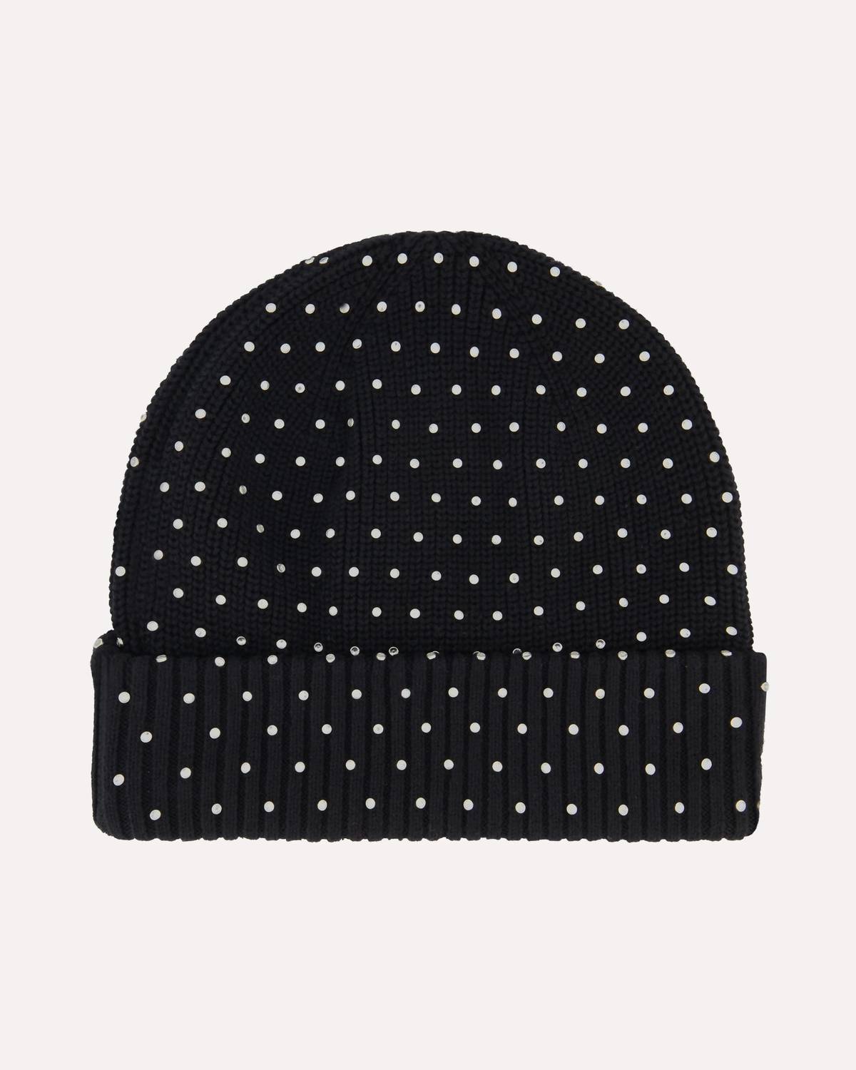 Minnie Rose - Women's Cotton Cashmere Rhinestone Shaker Beanie