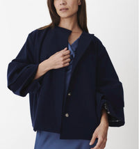 Karmamia Women's Spencer Jacket in blue - women's blouse