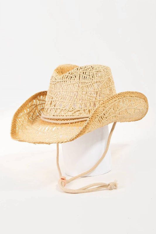 Fame Accessories - Straw Cowgirl Hat