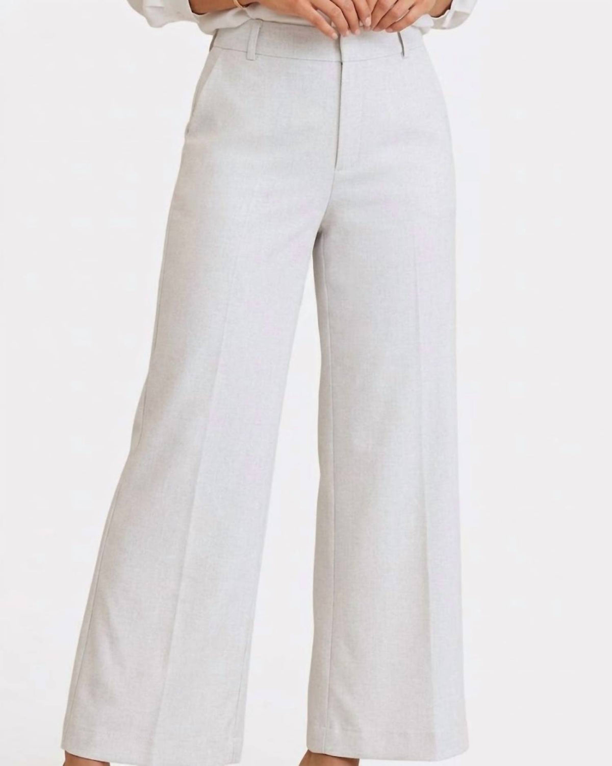 Up! - Textured Wide Leg Pants