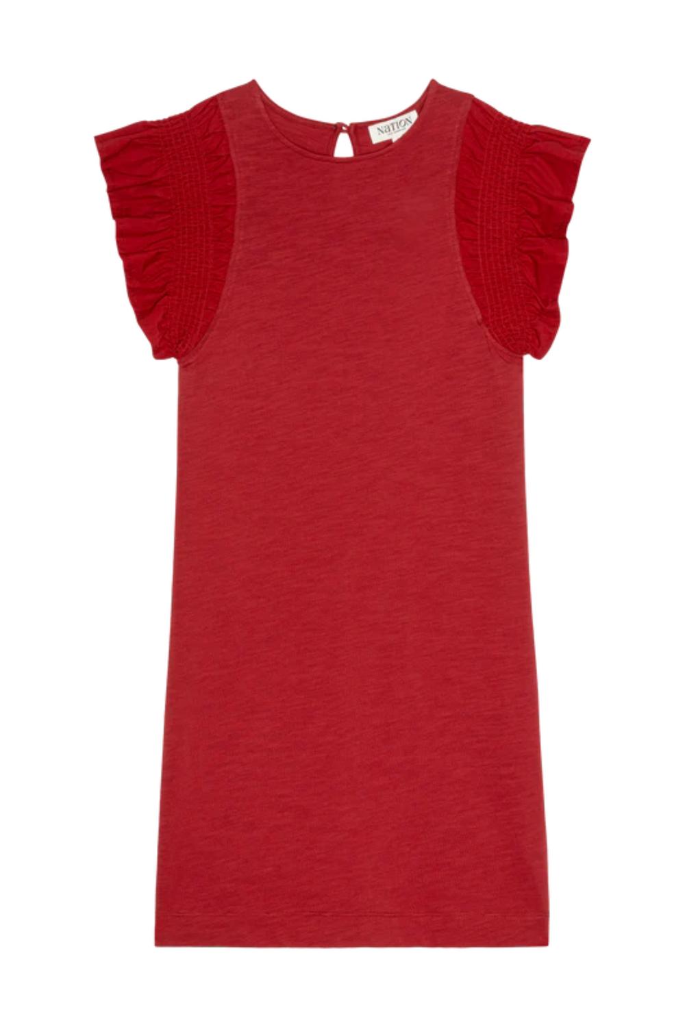 Nation Ltd - Ellis Ruffle Sleeve Dress