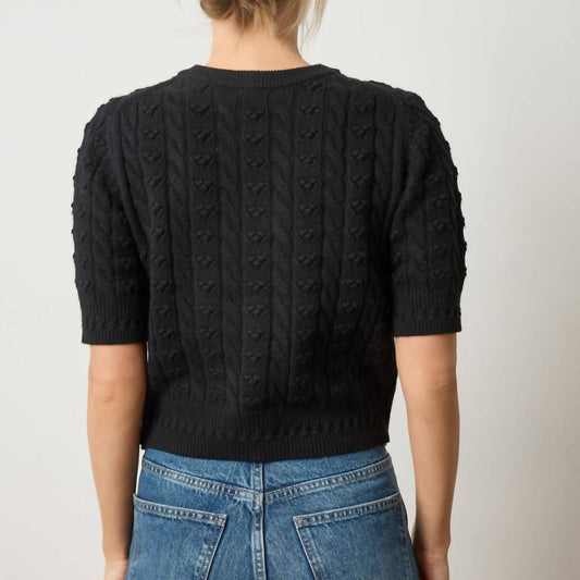 Lilla P - Short Sleeve Cardigan Sweater