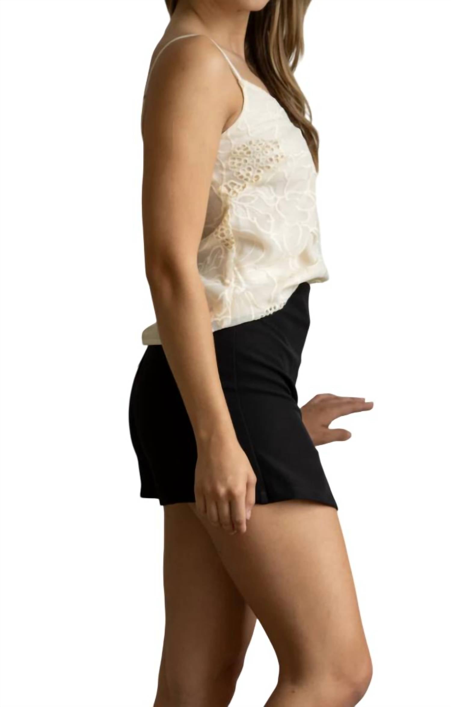 Adelyn Rae - Laval Cream Embroidered Cami