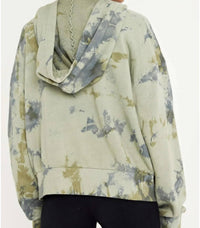 PROJECT SOCIAL T Season Change Hoodie in storm dye sage - women's top - alternate view