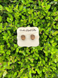 White Label - Women's Wooden Baseball Glove Studs Earrings