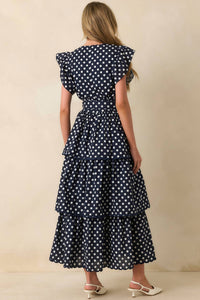Prosperina Chelsea Polka Dot Dress in navy - women's dress - view 7
