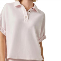 Lilla P - Oversized Terry Polo Top