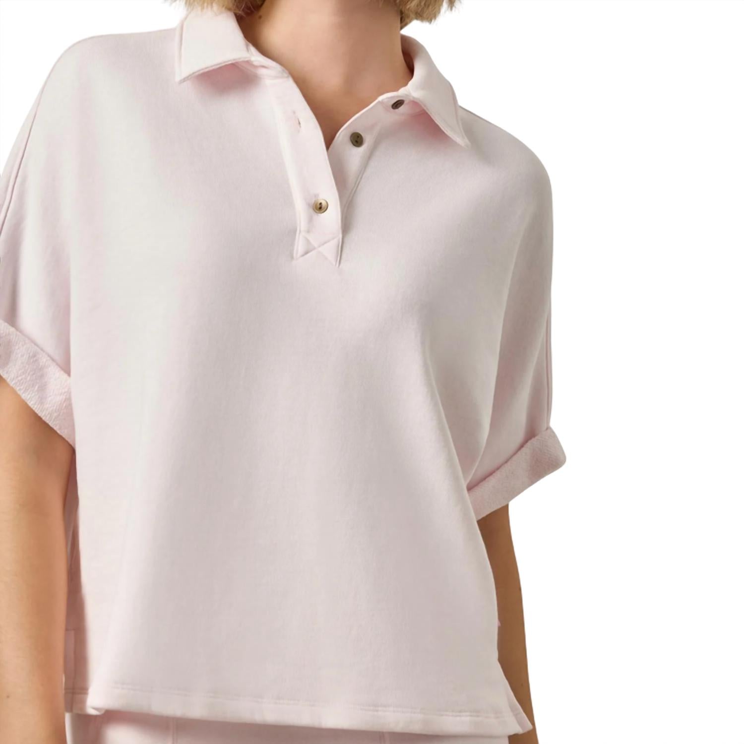 Lilla P - Oversized Terry Polo Top