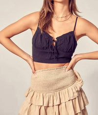 Idem Ditto - Front Ribbon Detailed Summer Cami Top