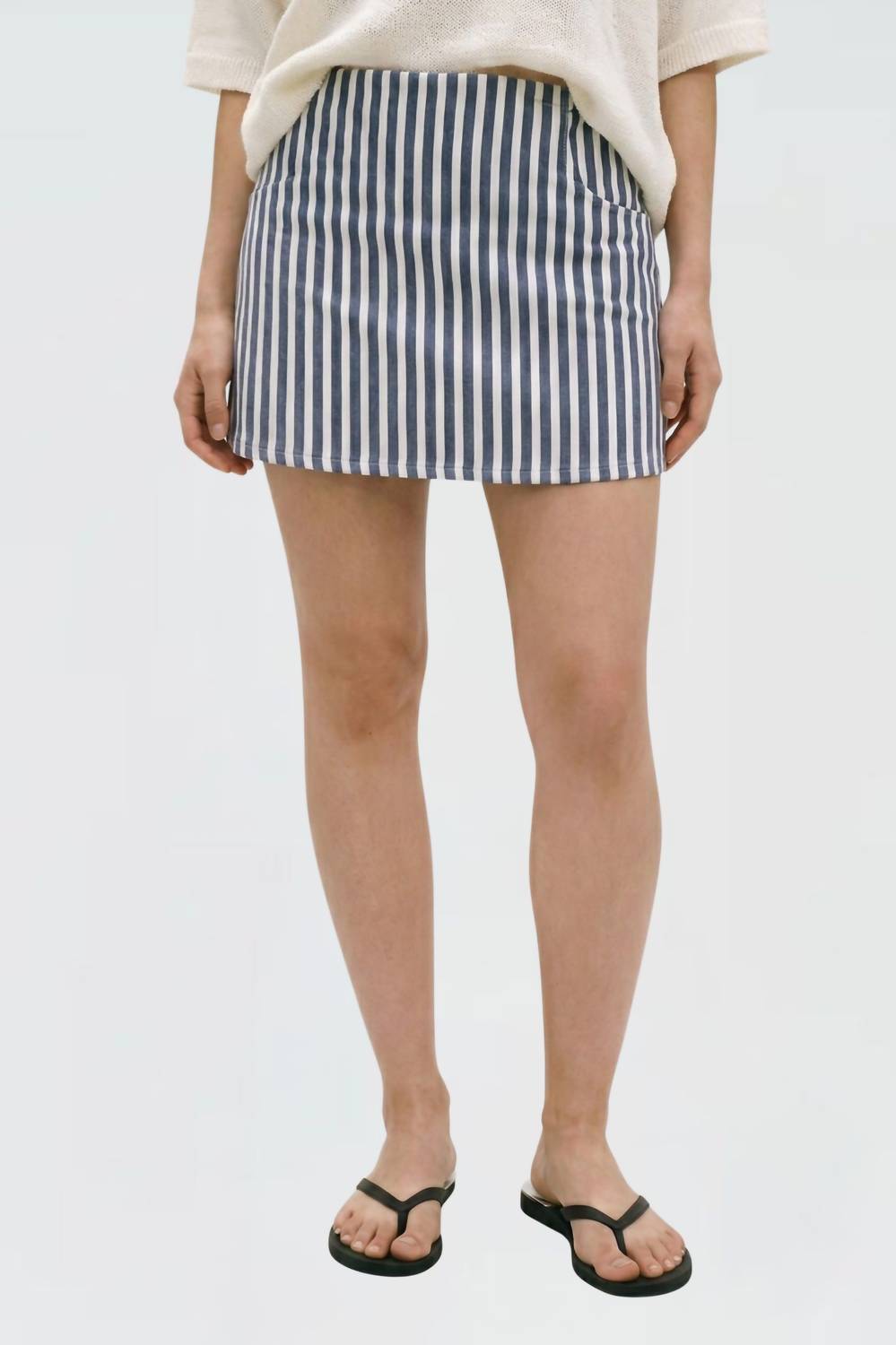 Cloud Ten - Striped Stretch Waistband Skort